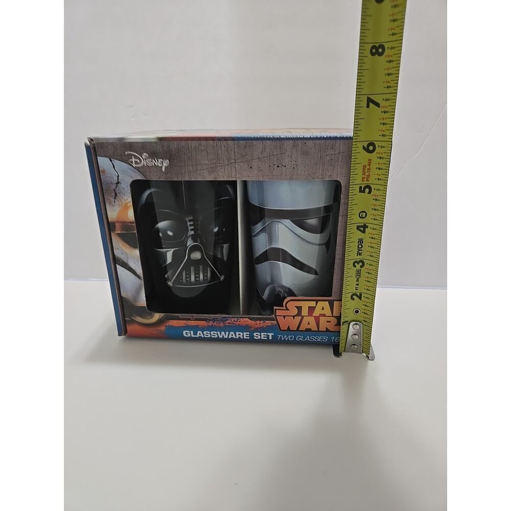 STAR WARS DISNEY COLLECTIBLES GLASSWARE DRINK GLASS MUGS 16OZ GIFT SET - Picture 7 of 9